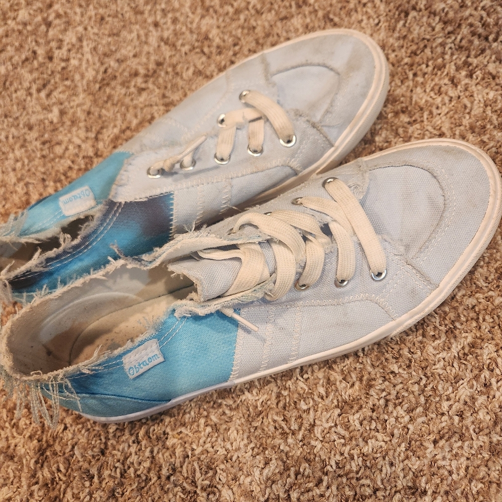 Blue shoes